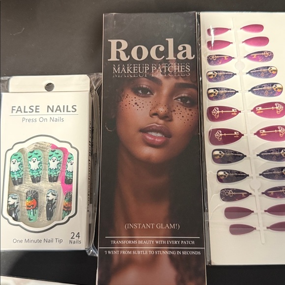 Other - Rocla Makeup Patches and Halloween False Nails Set nwt. You get all 3!